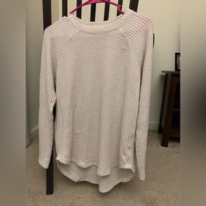 American eagle long sleeve waffle knit top